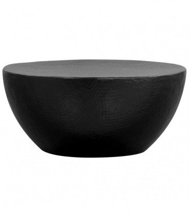 vidaXL Coffee Table Hammered Aluminium 70x30 cm Black
