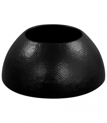 vidaXL Coffee Table Hammered Aluminium 70x30 cm Black