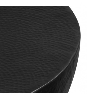 vidaXL Coffee Table Hammered Aluminium 70x30 cm Black