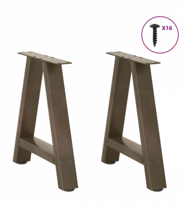 vidaXL Coffee Table Legs A-Shaped 2 pcs 38x(42-43) cm Steel