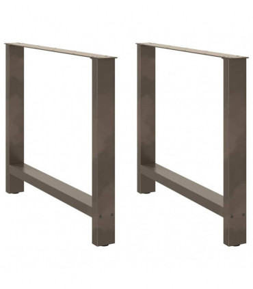 vidaXL Coffee Table Legs Natural Steel 2 pcs 90x(72-73) cm Steel