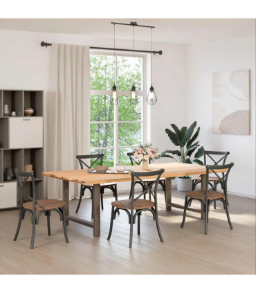 vidaXL Coffee Table Legs Natural Steel 2 pcs 90x(72-73) cm Steel