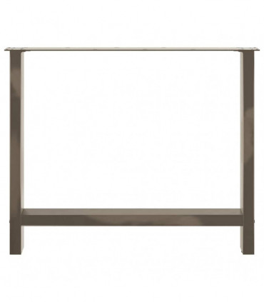 vidaXL Coffee Table Legs Natural Steel 2 pcs 90x(72-73) cm Steel