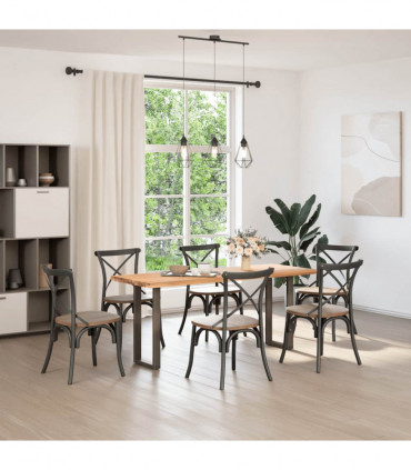 vidaXL Coffee Table Legs U-Shaped 2 pcs Natural Steel 28x(72-73) cm Steel