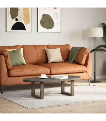 vidaXL Coffee Table Legs U-Shaped 2 pcs Natural Steel 30x(30-31) cm Steel