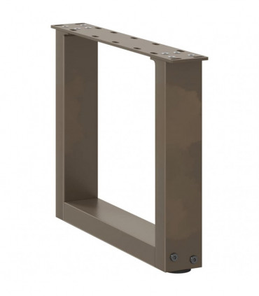 vidaXL Coffee Table Legs U-Shaped 2 pcs Natural Steel 30x(30-31) cm Steel