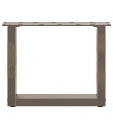 vidaXL Coffee Table Legs U-Shaped 2 pcs Natural Steel 30x(30-31) cm Steel