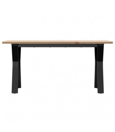 vidaXL Coffee Table Y-Frame 100x50x45 cm Solid Wood Pine and Cast Iron