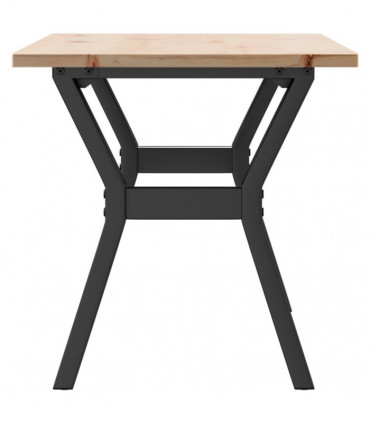 vidaXL Coffee Table Y-Frame 100x50x45 cm Solid Wood Pine and Cast Iron