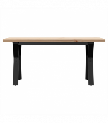 vidaXL Coffee Table Y-Frame 100x50x45.5 cm Solid Wood Pine and Cast Iron