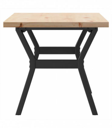 vidaXL Coffee Table Y-Frame 100x50x45.5 cm Solid Wood Pine and Cast Iron