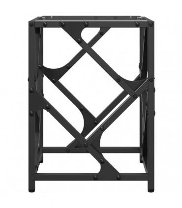 vidaXL Coffee Table with Transparent Glass Top 30x30x41 cm Steel