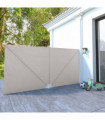 vidaXL Collapsible Terrace Side Awning Cream 400x200 cm