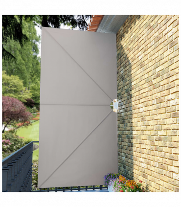 vidaXL Collapsible Terrace Side Awning Cream 400x200 cm