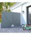 vidaXL Collapsible Terrace Side Awning Grey 240x160 cm