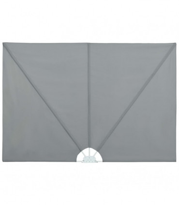 vidaXL Collapsible Terrace Side Awning Grey 240x160 cm