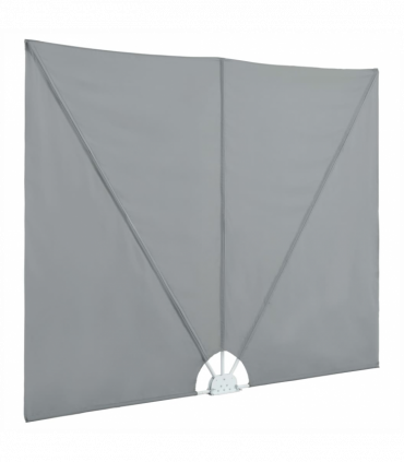 vidaXL Collapsible Terrace Side Awning Grey 240x160 cm