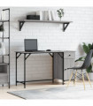 vidaXL Computer Desk Grey Sonoma 131x48x75 cm Engineered Wood