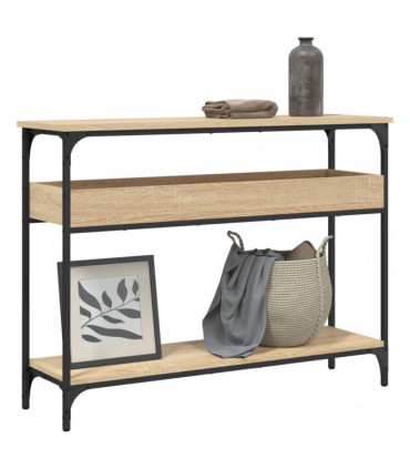 vidaXL Console Table with Shelf Sonoma Oak 100x29x75cm Engineered Wood