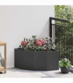 vidaXL Corner Planter Black 60 x 60 x 35 cm Steel