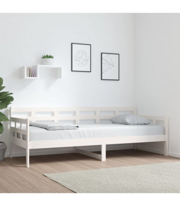 vidaXL Day Bed White Solid Wood Pine 80x200 cm