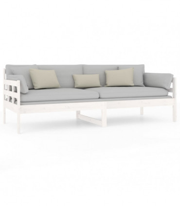 vidaXL Day Bed White Solid Wood Pine 80x200 cm
