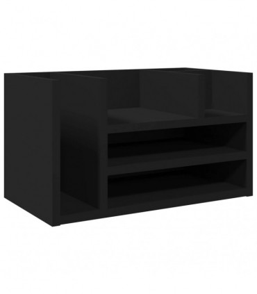 vidaXL Desk Organiser Black 44.5x24x25 cm Engineered wood
