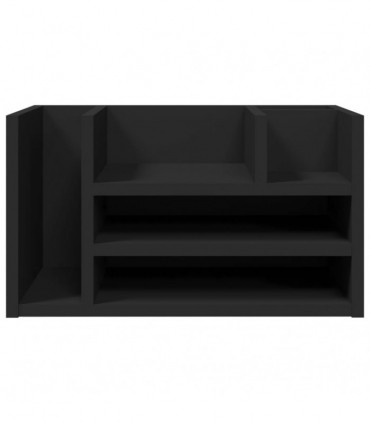 vidaXL Desk Organiser Black 44.5x24x25 cm Engineered wood