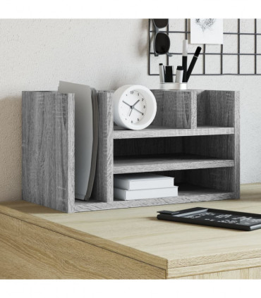vidaXL Desk Organiser Grey Sonoma 44.5x24x25 cm Engineered wood
