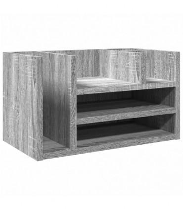 vidaXL Desk Organiser Grey Sonoma 44.5x24x25 cm Engineered wood