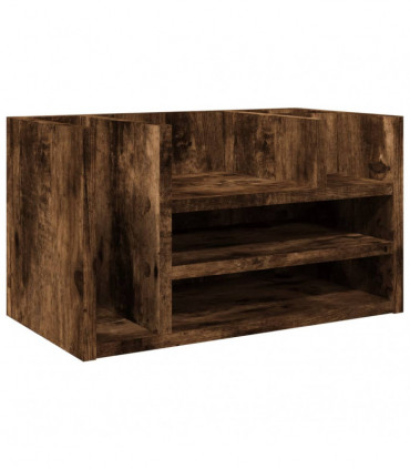 vidaXL Desk Organiser Smoked Oak 44.5x24x25 cm Engineered wood