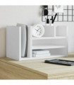 vidaXL Desk Organiser White 44.5x24x25 cm Engineered wood