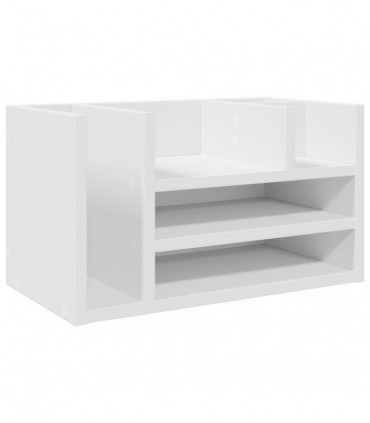 vidaXL Desk Organiser White 44.5x24x25 cm Engineered wood