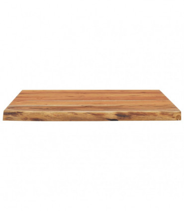 vidaXL Desk Top 80x80x3.8 cm Square Solid Wood Acacia Live Edge