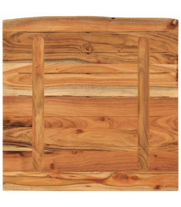 vidaXL Desk Top 80x80x3.8 cm Square Solid Wood Acacia Live Edge