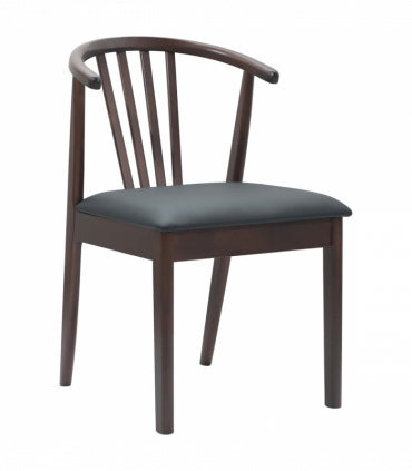 vidaXL Dining Chair 2 pcs Light Brown and Black Solid Rubberwood