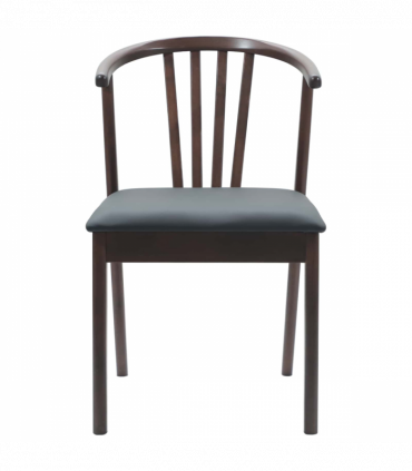 vidaXL Dining Chair 2 pcs Light Brown and Black Solid Rubberwood