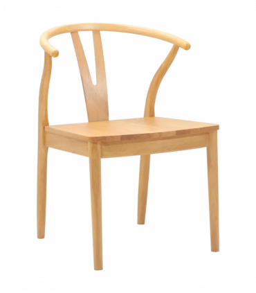 vidaXL Dining Chair 2 pcs Natural Solid Rubber Wood