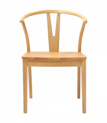 vidaXL Dining Chair 2 pcs Natural Solid Rubber Wood
