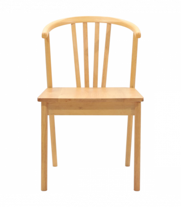vidaXL Dining Chair 2 pcs Natural Solid Rubberwood