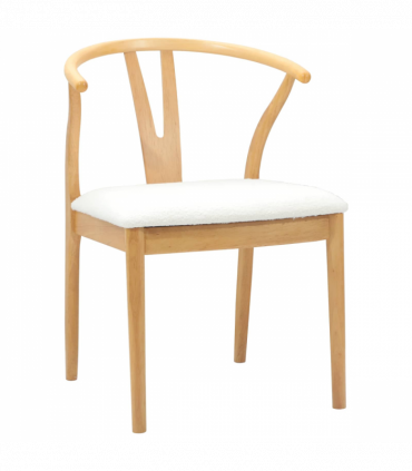 vidaXL Dining Chair 2 pcs Natural and Light Solid Rubber Wood