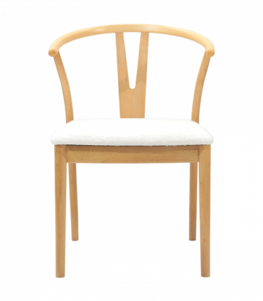 vidaXL Dining Chair 2 pcs Natural and Light Solid Rubber Wood
