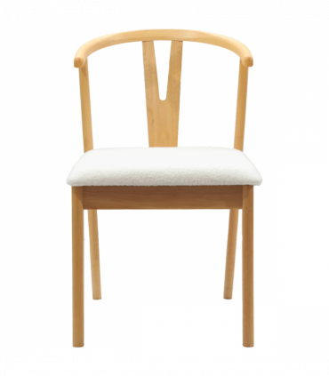 vidaXL Dining Chair 2 pcs Natural and Light Solid Rubber Wood