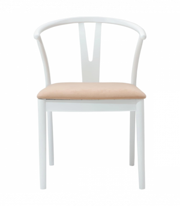 vidaXL Dining Chair 2 pcs White and Brown Solid Rubber Wood