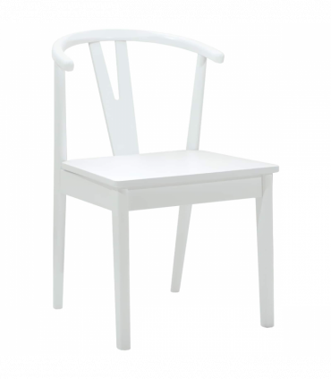 vidaXL Dining Chair 2 pcs White and White Solid Rubber Wood