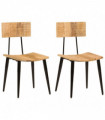 vidaXL Dining Chairs 2 pcs 44x40x80 cm Solid Wood Mango