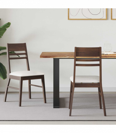 vidaXL Dining Chairs 2 pcs Light Brown 43 x 54 x 89 cm