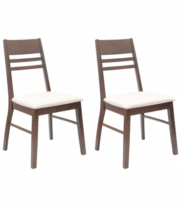 vidaXL Dining Chairs 2 pcs Light Brown 43 x 54 x 89 cm