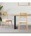 vidaXL Dining Chairs 2 pcs Natural 43 x 54 x 89 cm Solid Rubber Wood
