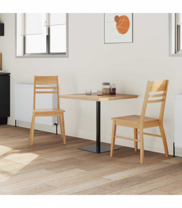 vidaXL Dining Chairs 2 pcs Natural 43 x 54 x 89 cm Solid Rubber Wood